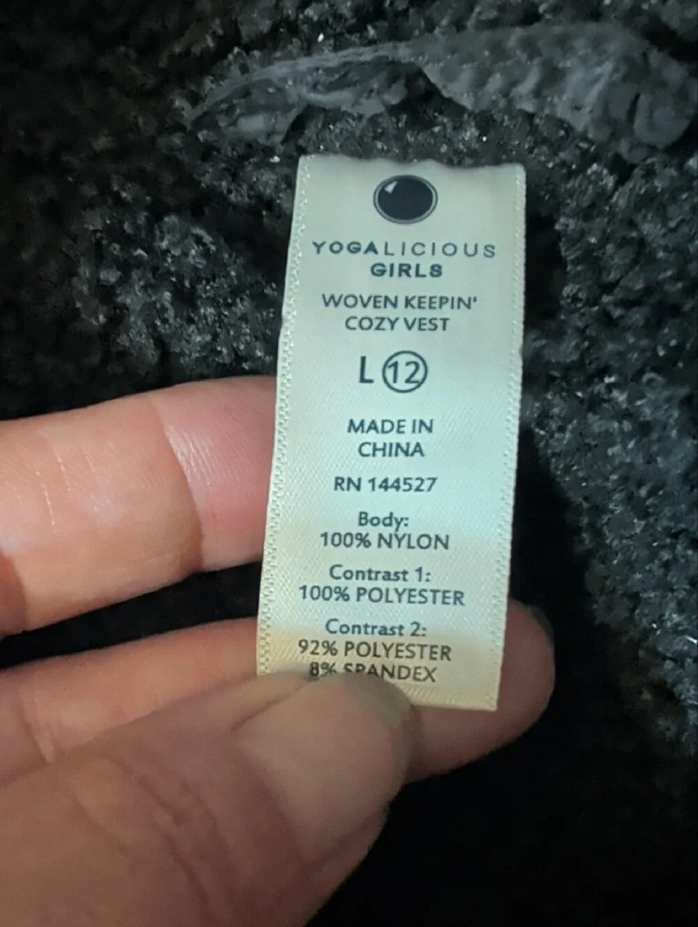 Yogalicious Black Quilted Puffer Vest